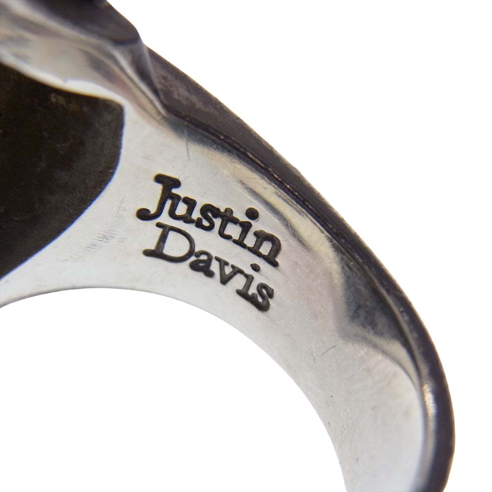 Justin Davis ジャスティンデイビス リング SRJ190 HERITAGE W/DIAMOND ONYX ヘリテージ ダイヤモンド オニキス リング シルバー系 16号