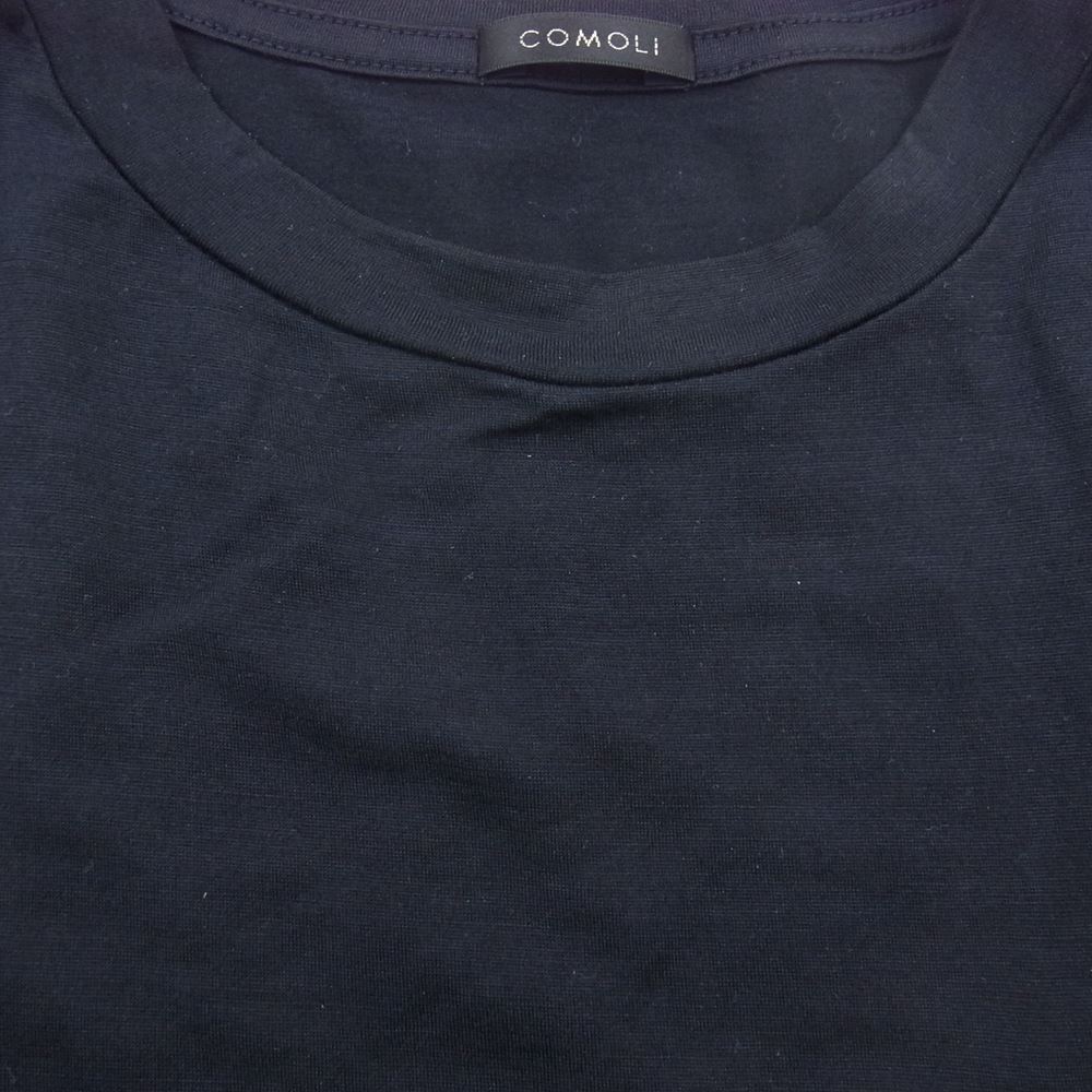 COMOLI コモリ Ｔシャツ 22SS V01-05007 ウール 天竺 Tシャツ NAVY