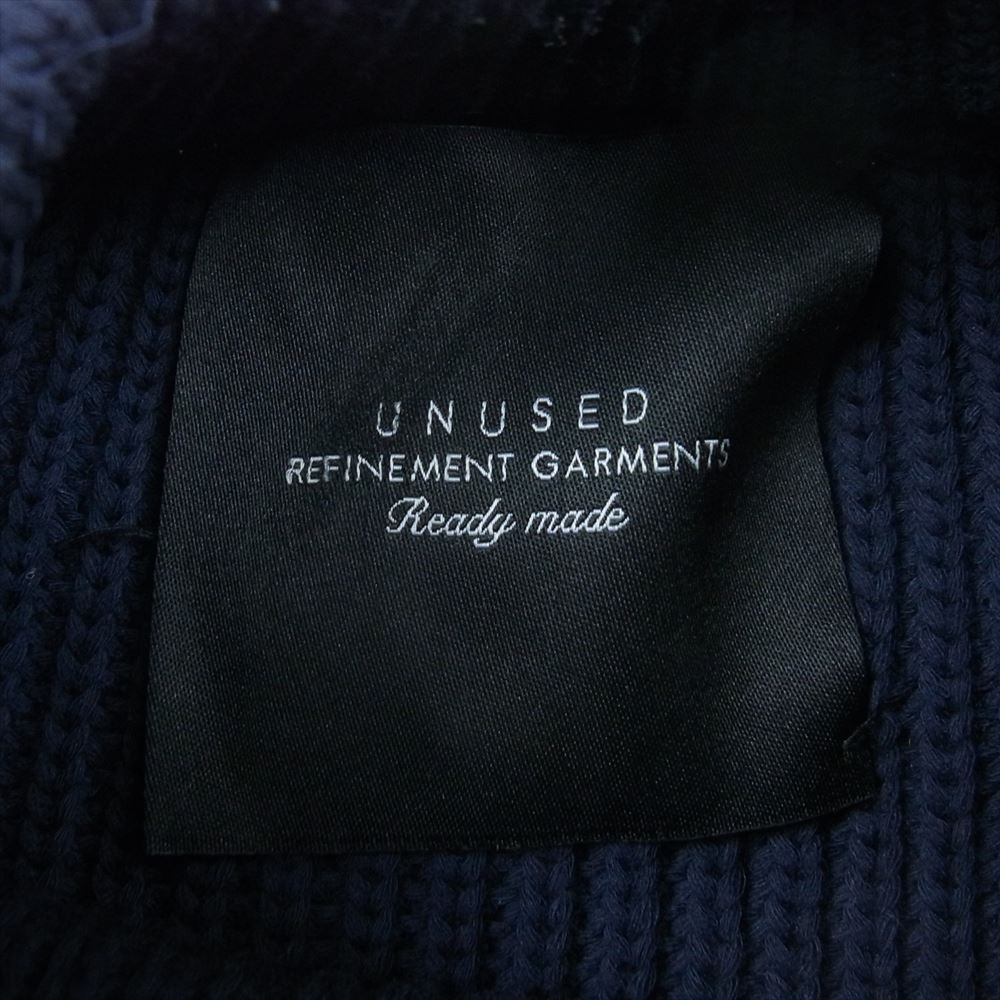 18ss UNUSED 5G Crew Neck Knit サイズ1 ネイビー