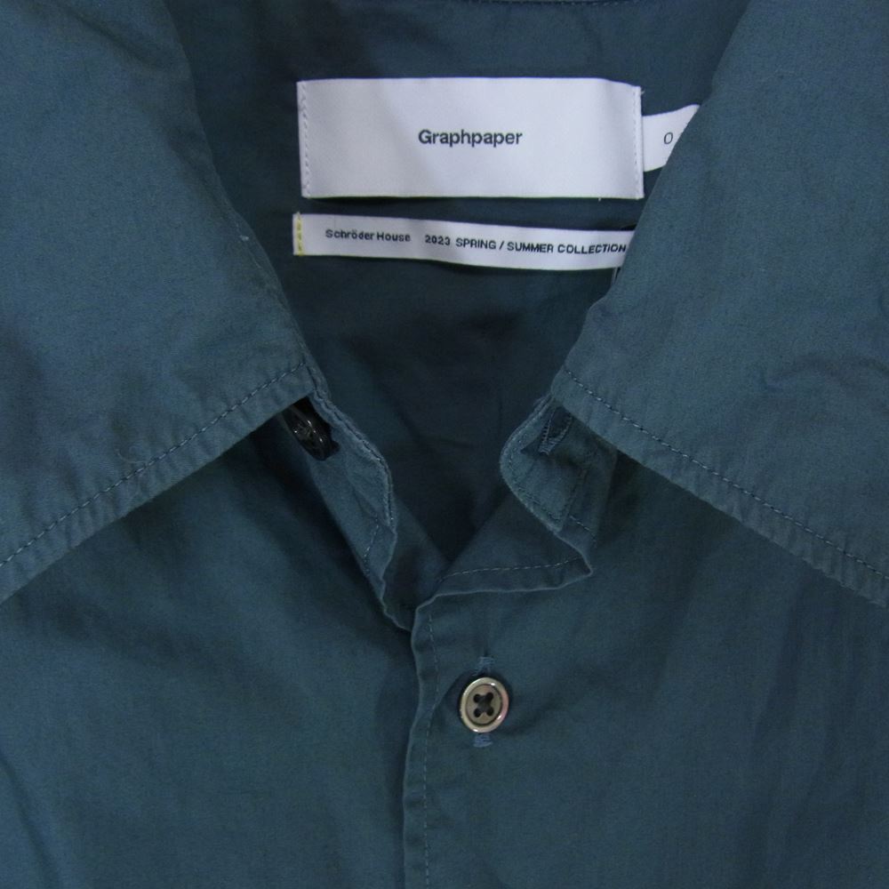 GRAPHPAPER グラフペーパー 長袖シャツ 23SS GM231-50080C Broad L/S Oversized Regular Collar Shirt ブロード オーバーサイズ レギュラーカラー 長袖シャツ インディゴブルー系
