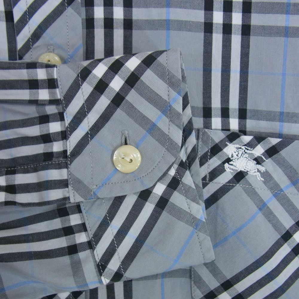 BURBERRY LONDON バーバリー ロンドン ブラウス チェック 長袖 シャツ グレー系 M BURBERRY LONDON  USED/古着（シャツ/ブラウス）｜BURBERRY LONDONのUSED/古着通販サイト - SMASELL（スマセル）