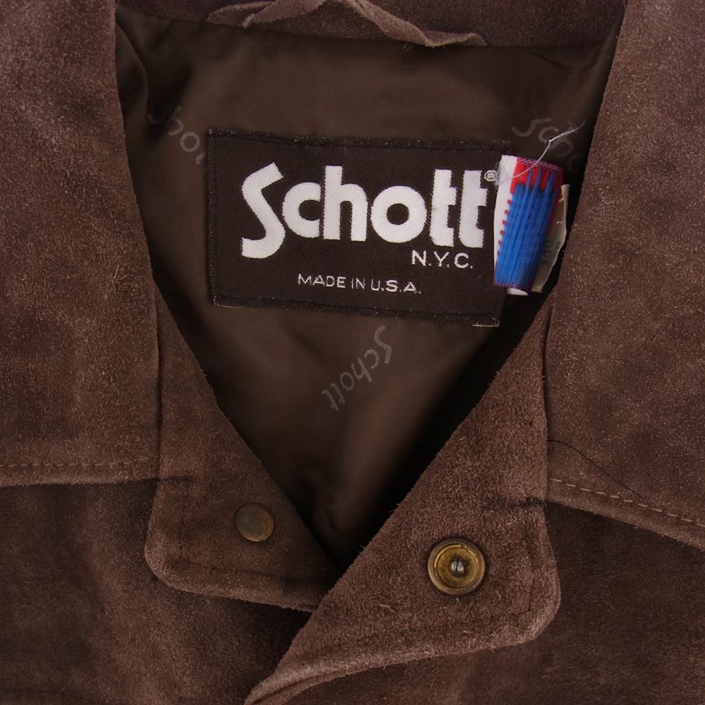 schott ショット レザージャケット USA製 suede trucker jacket