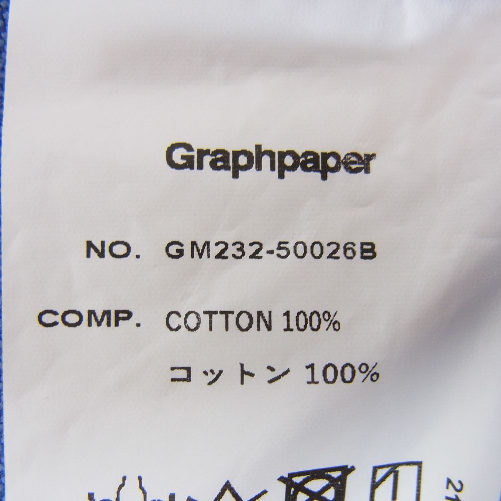 GRAPHPAPER グラフペーパー 半袖シャツ 23SS GM232-50026B Oxford S/S