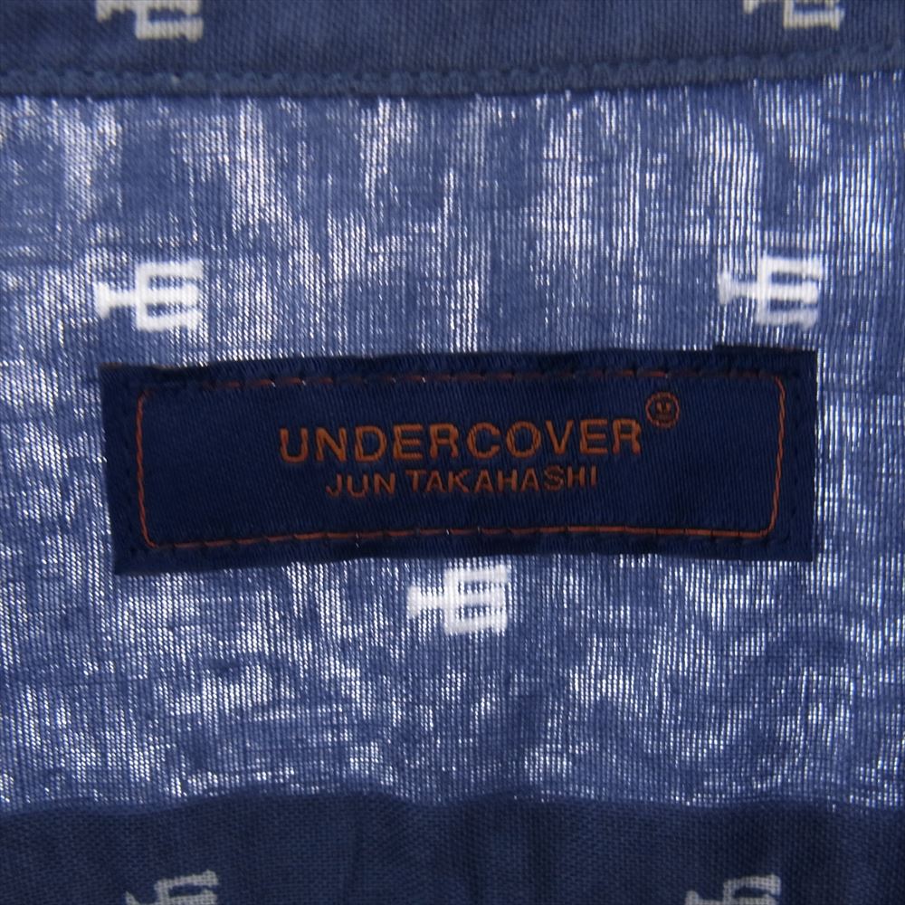 UNDERCOVER アンダーカバー 長袖シャツ UCQ4401-4 Cローン プルオーバー CAN総柄 長袖シャツ ブルー系 ホワイト系 2