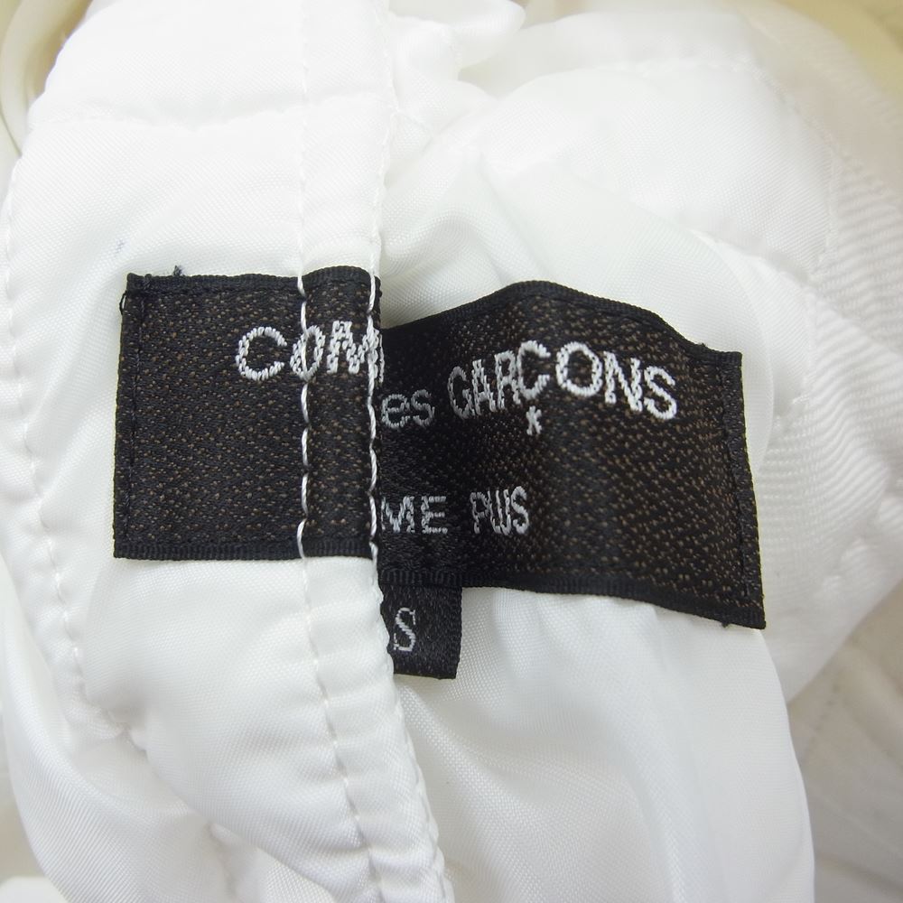 COMME des GARCONS HOMME PLUS コムデギャルソンオムプリュス 21SS PG-J031 製品加工 ポリエステル縮絨 ポリ縮 変形 ステッチ プリーツデザイン 1B テーラードジャケット ホワイト系 S