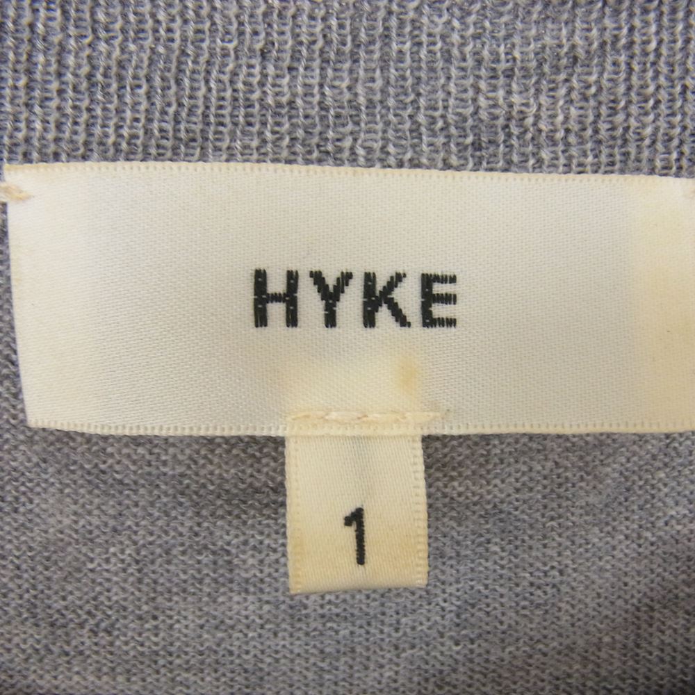 HYKE ハイク ニット 132-11004 ウール ニット セーター 袖ストライプ