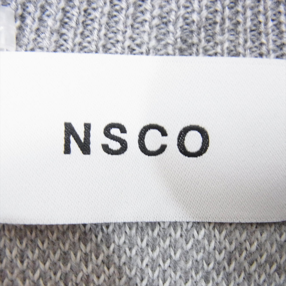 エヌエスシーオー NSCO ニット NDW15W-LKT01 Thread crew Neck Sweater スレッド クルーネック セーター ニット グレー系 F【極上美品】約54cm着丈