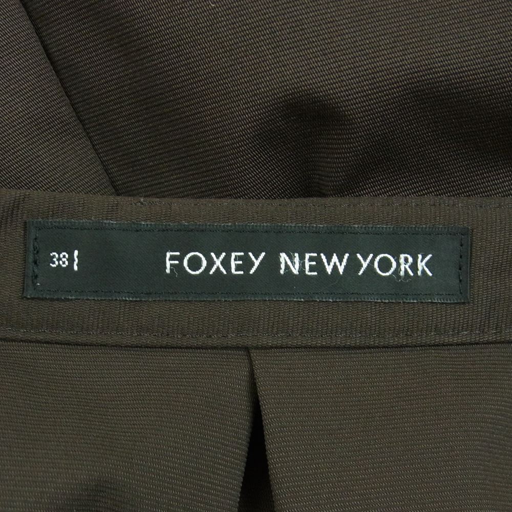 FOXEY フォクシー 22637-NSSFA215P NEWYORK ニューヨーク ストレッチ グログラン スカート ダークブラウン系 38