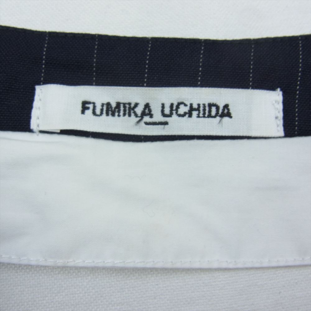 FUMIKA UCHIDA フミカウチダ FU-L-TP001 ピンストライプ シンチバック エプロン ジレ ベスト ブラック系 36