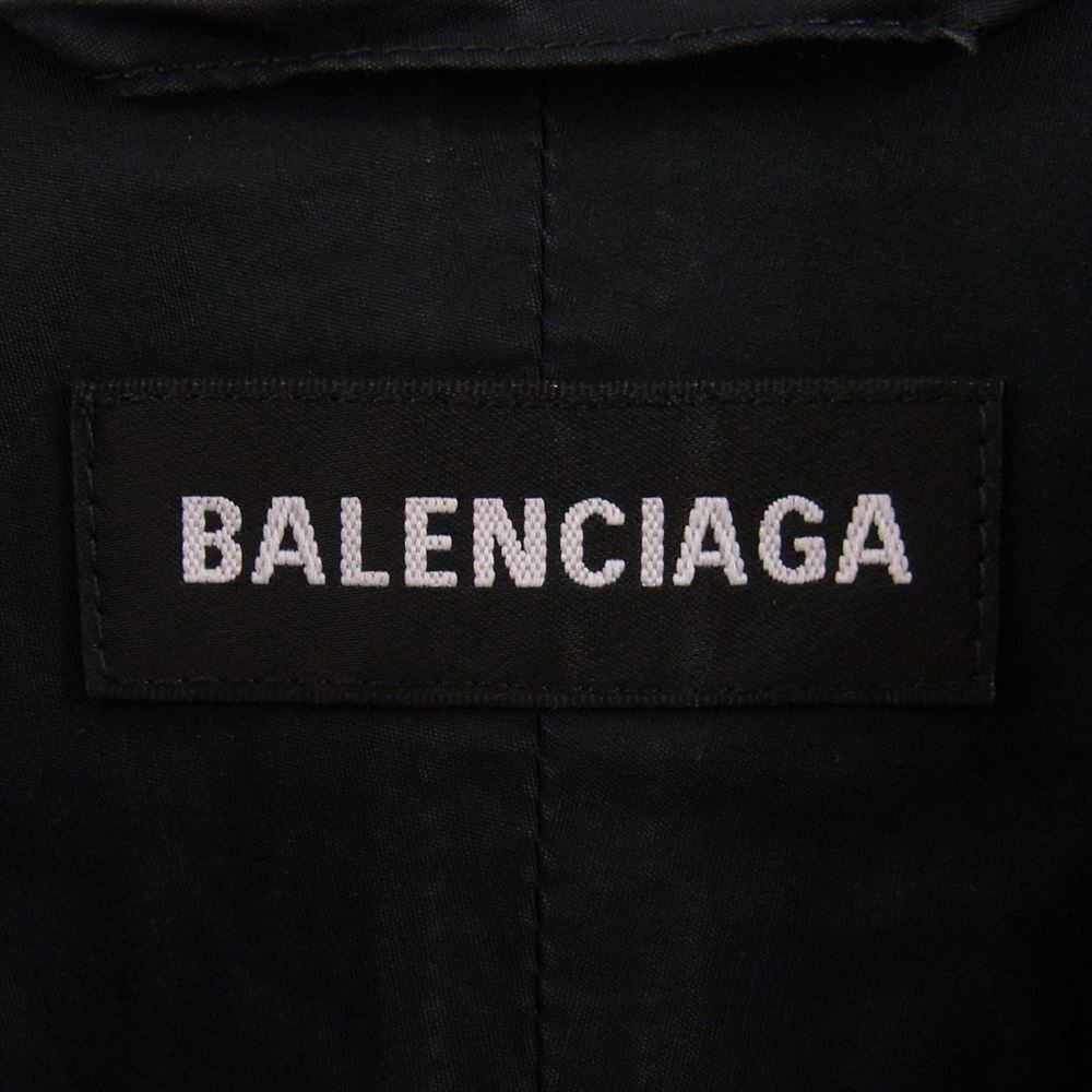 BALENCIAGA ブラック ロゴ刺繍 ジャケット
