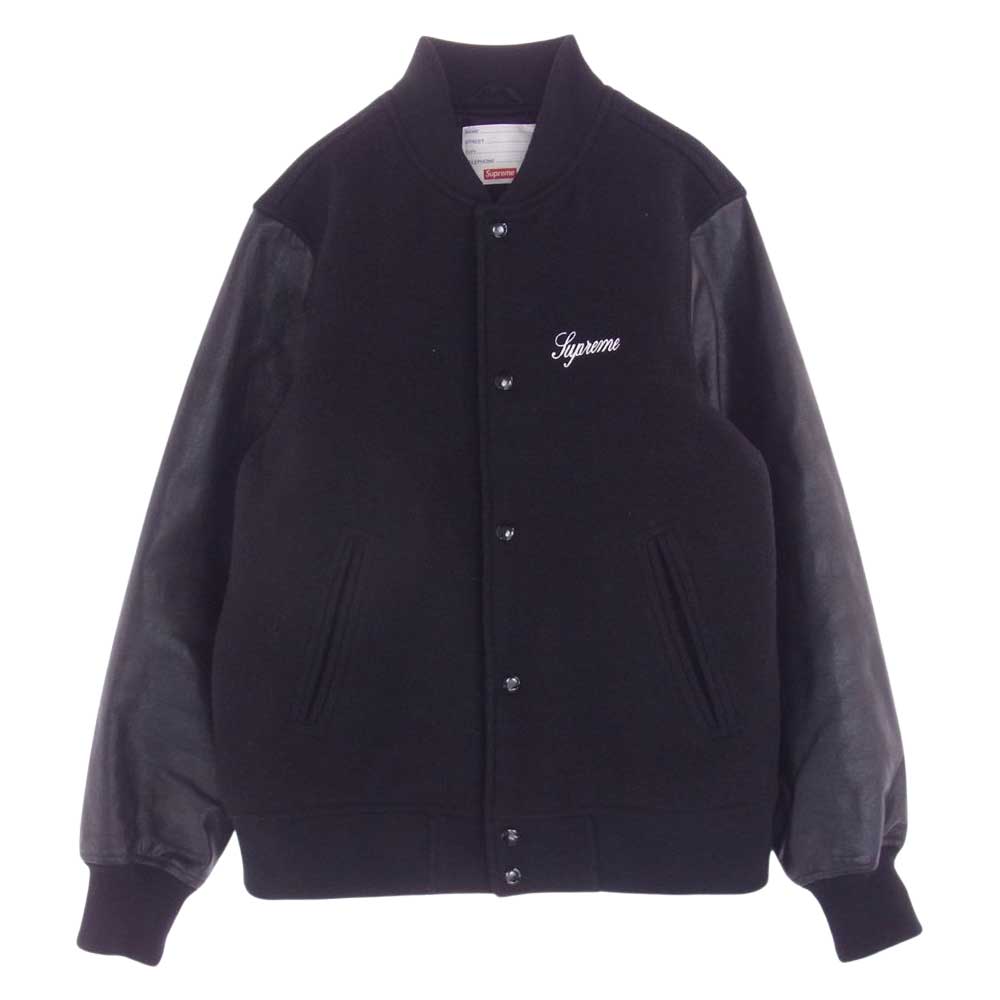 supreme 15aw wool varsity crew スタジャン S