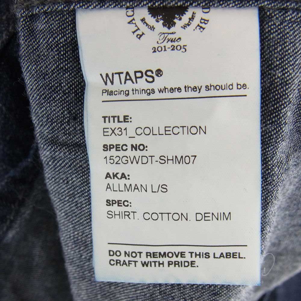 2022新春福袋】 Wtaps ALLMAN LS / SHIRTS.COTTON.DENIM