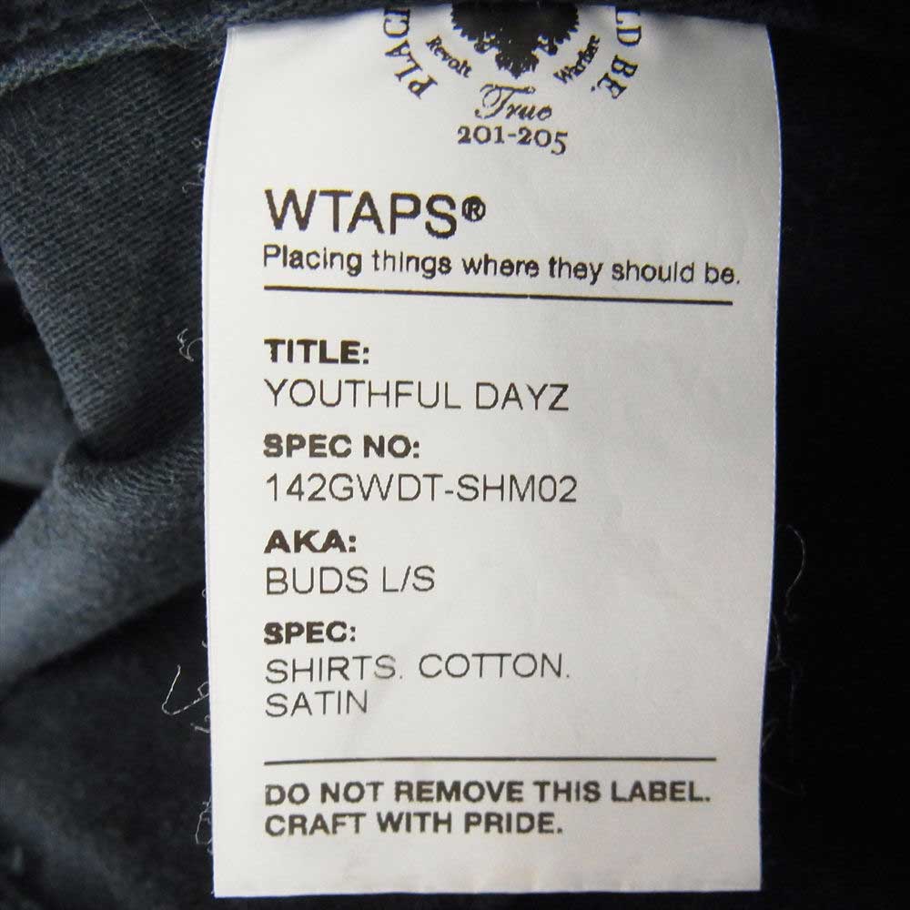 WTAPS ダブルタップス 長袖シャツ 142GWDT-SHM02 BUDS L/S SHIRTS