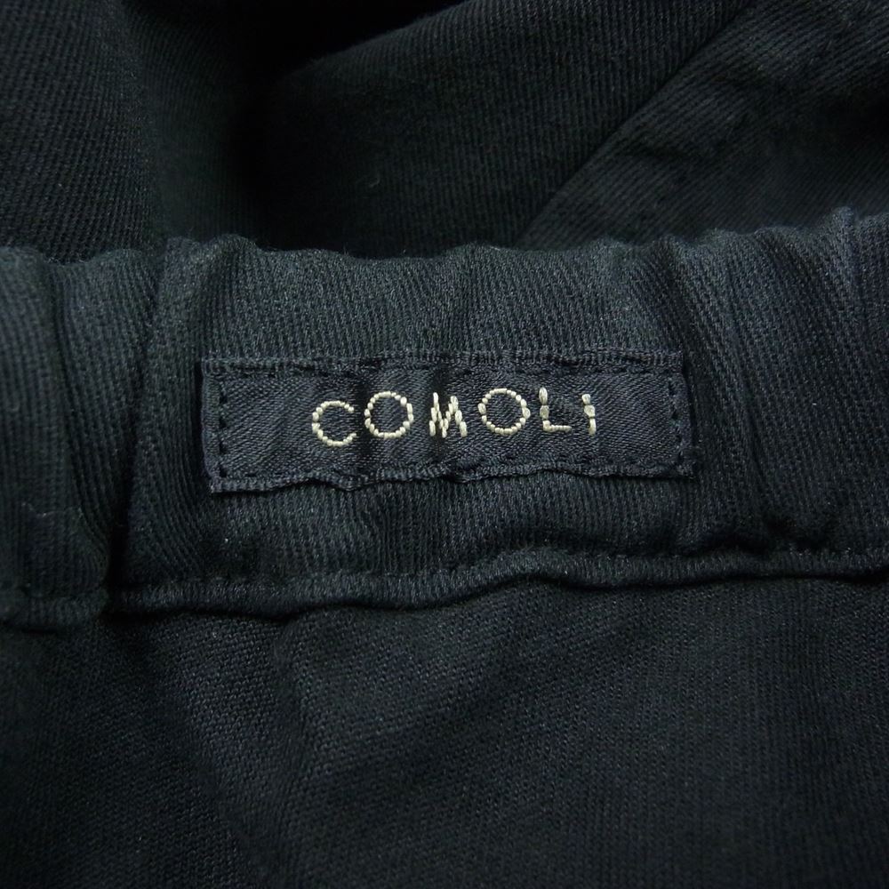 23AW COMOLI 製品染 ドローストリングパンツ 1 Black 黒