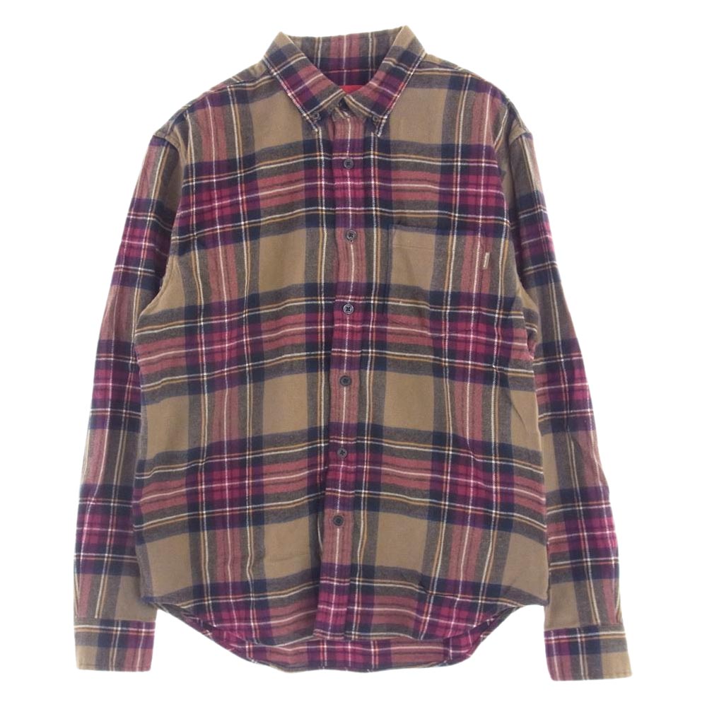 supreme 19aw tartan flannel shirt サイズS