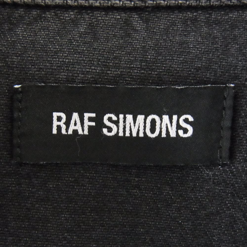 RAF SIMONS ラフシモンズ 長袖シャツ 19AW 192-241-10134 Carry Over Slim Fit Denim Shirt オーバーサイズ デニム シャツ ブラック系 M