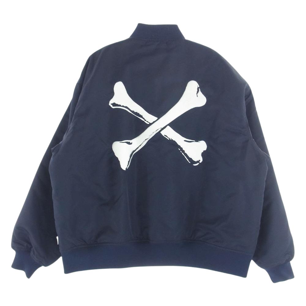 Wtaps team jacket navy サイズ02 M クロスボーンメンズ
