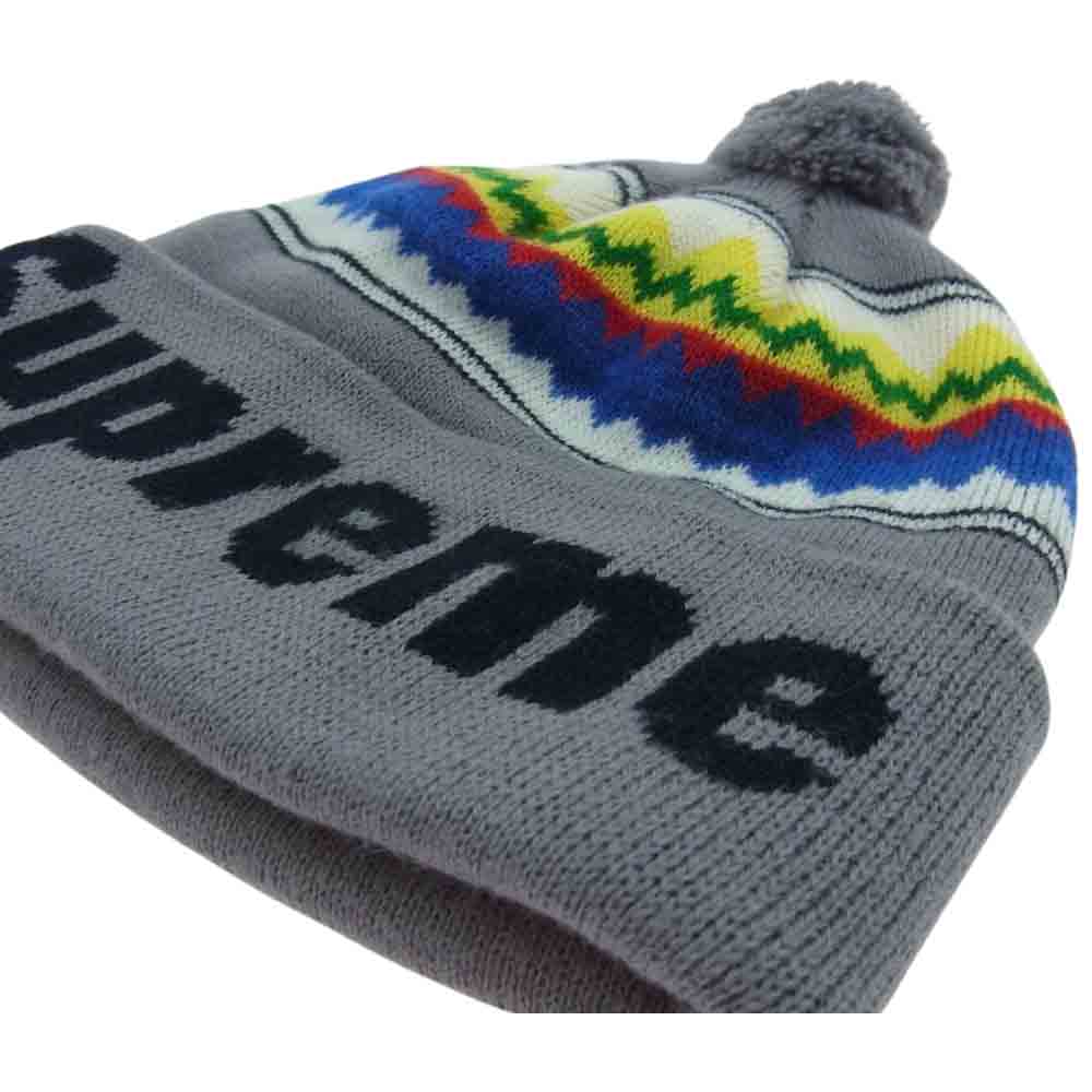 Supreme シュプリーム ニットキャップ ボンボン付き ネイティブ ロゴ