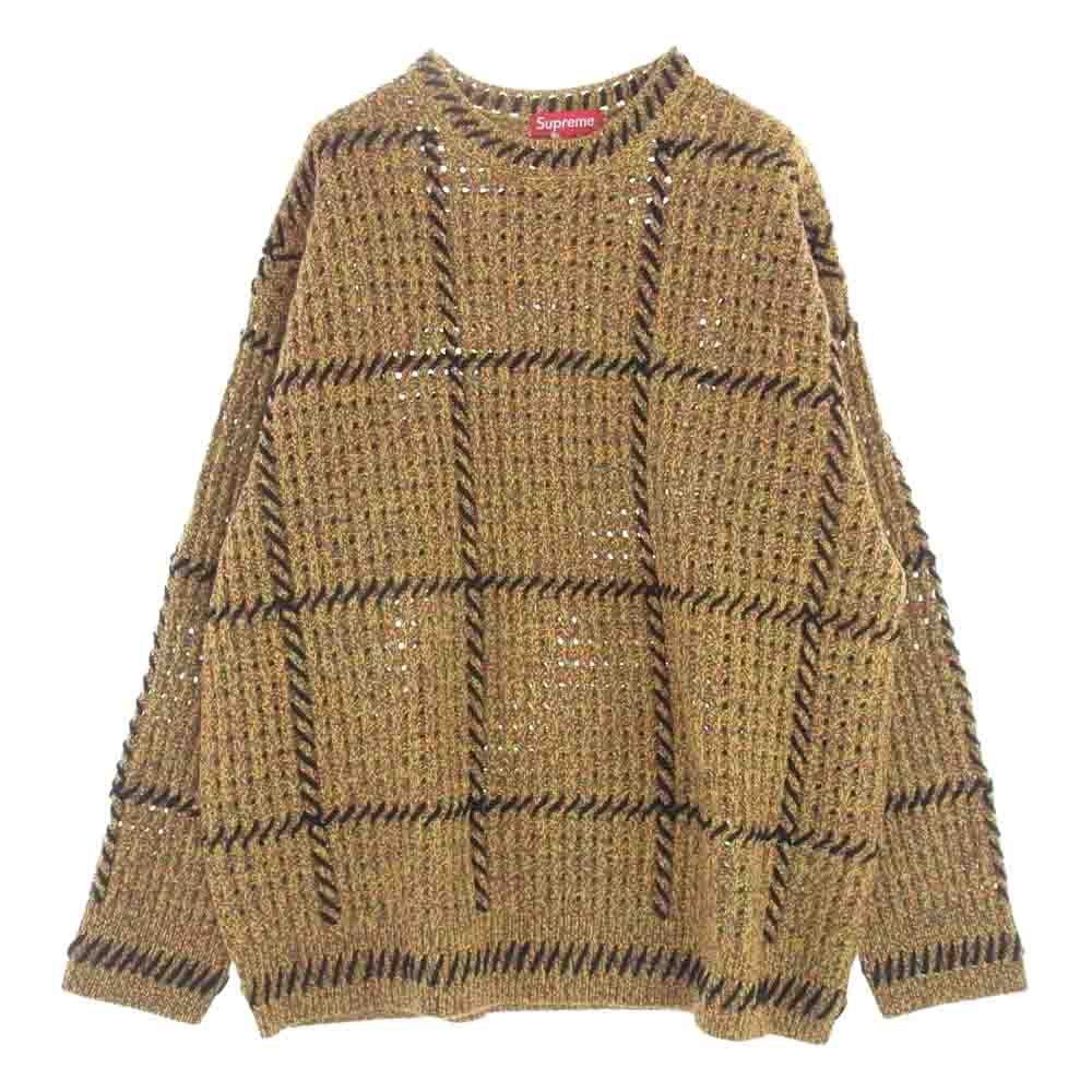 最高の品質 シュプリーム 美品✨ ロゴ Sweater Stitch Quilt セーター ...