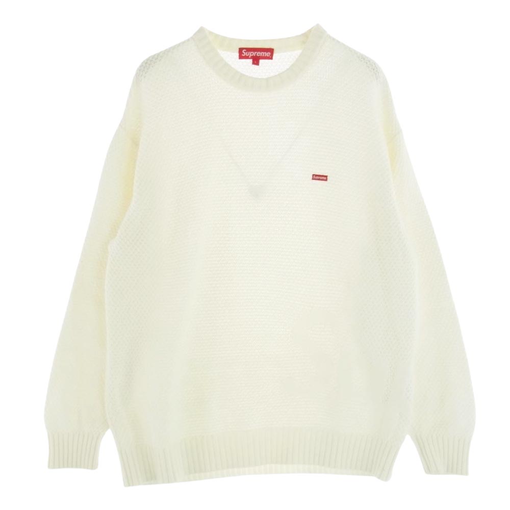 トップスsupreme small box logo ニット L White - ニット/セーター