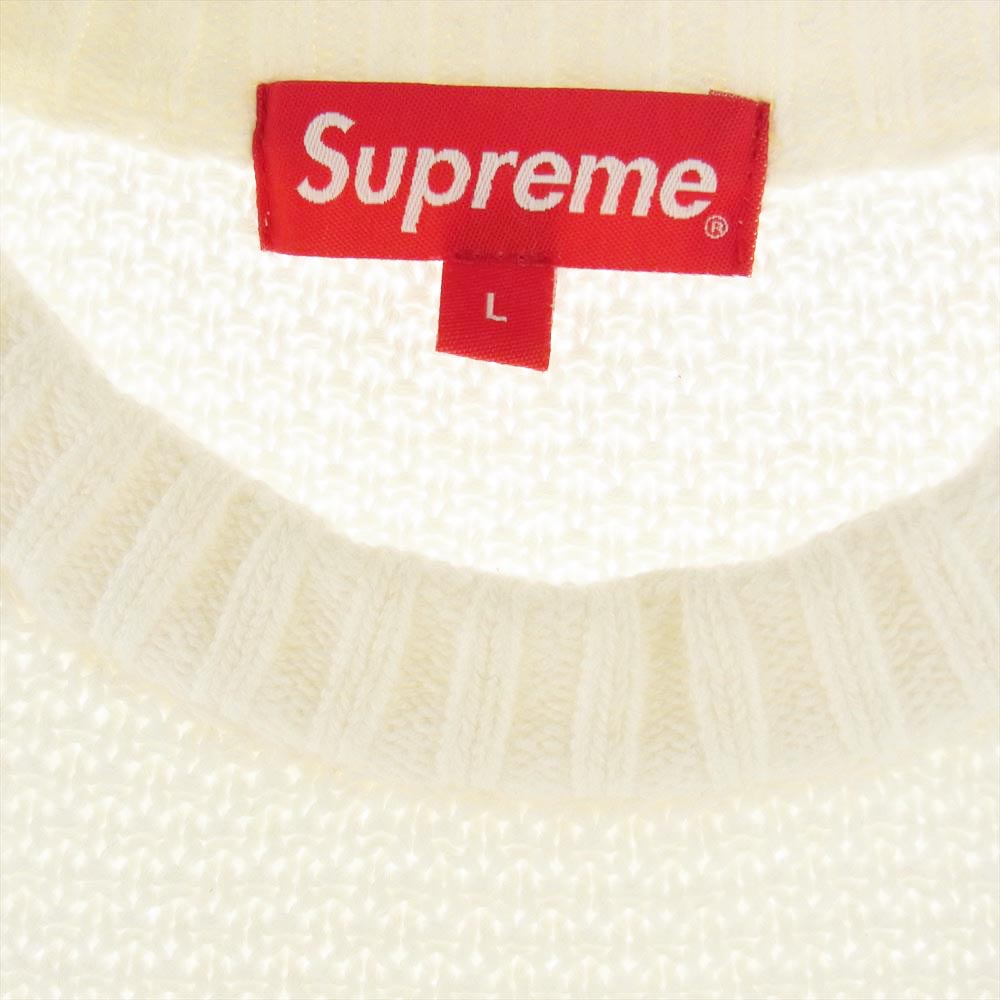 トップスsupreme small box logo ニット L White - ニット/セーター