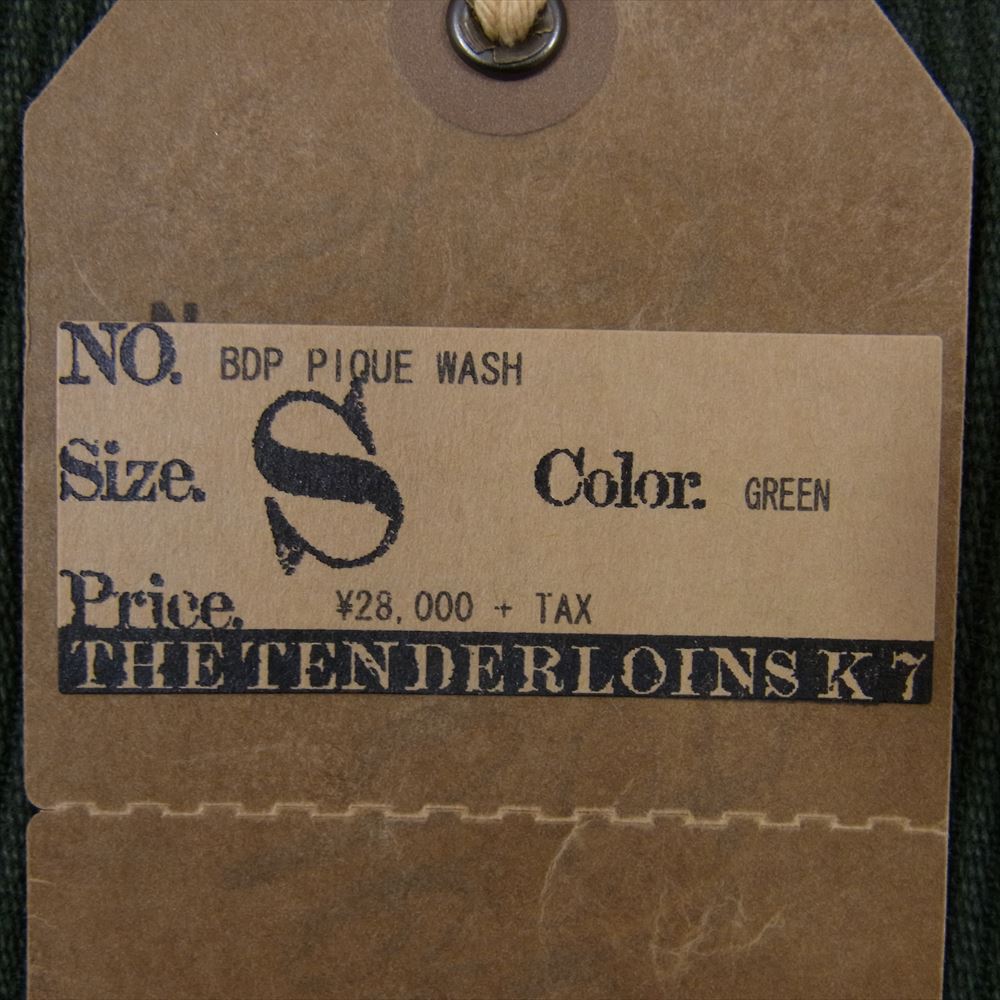 tenderloin T-BDP PIQUE GREEN M 新品未使用ワークパンツ/カーゴパンツ