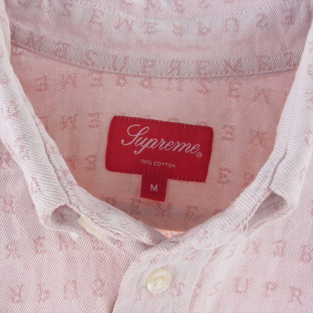 Supreme シュプリーム 長袖シャツ 20SS jacquard logos denim shirt