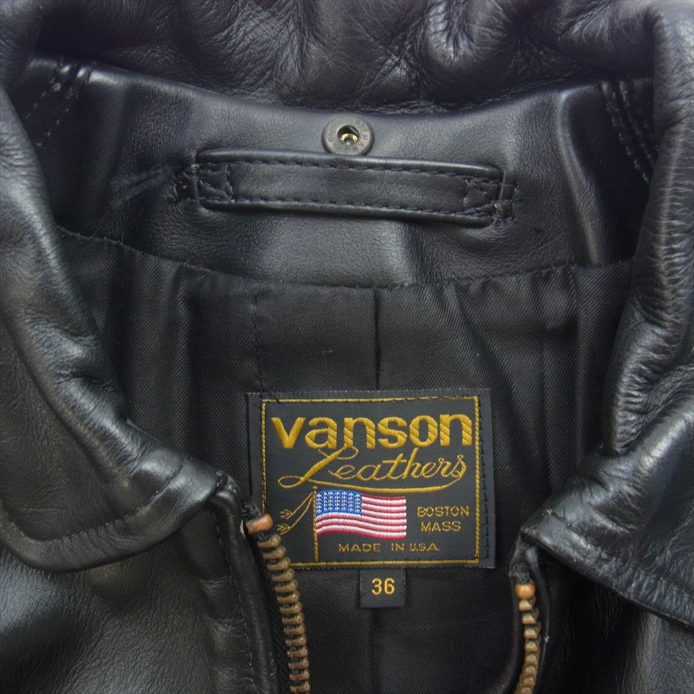 VANSON バンソン ENF ライダース レザー ジャケット 36 M - ジャケット