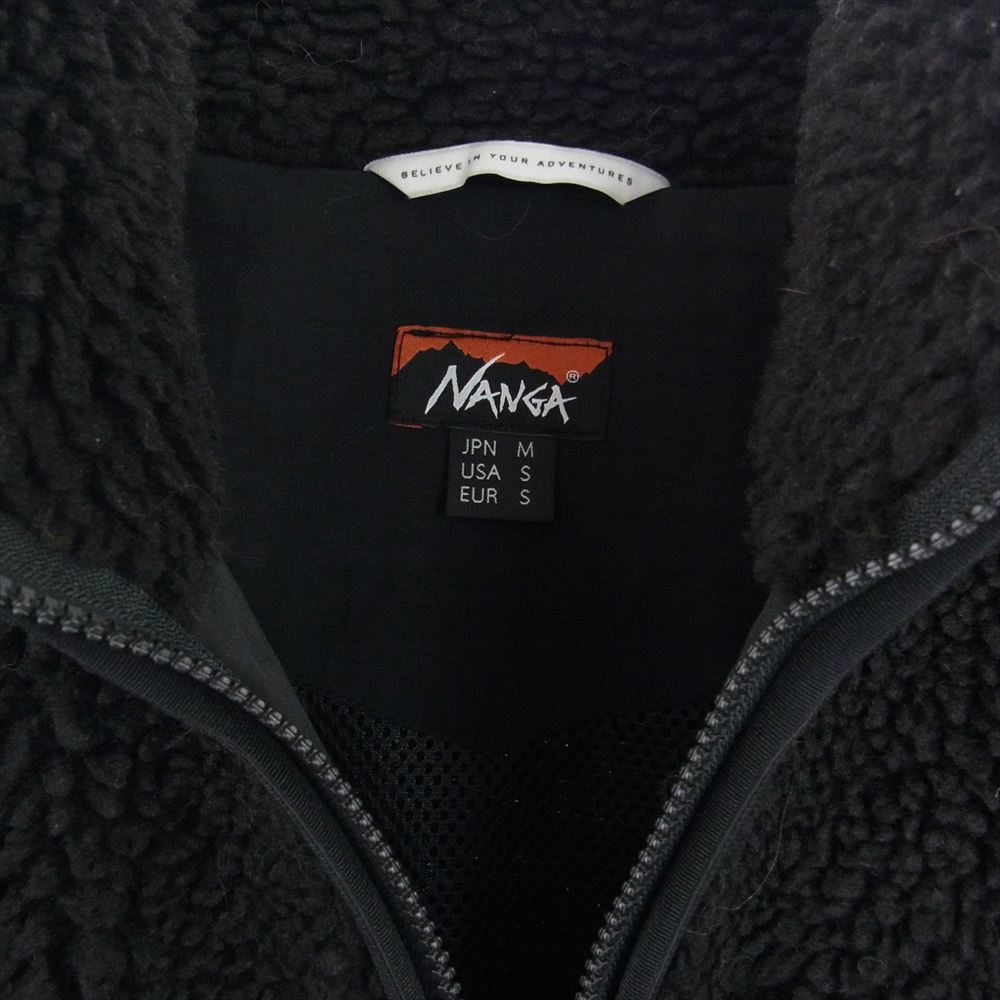 WIND AND SEA ウィンダンシー ジャケット × NANGA ナンガ Boa fleece Jacket ボア フリース ジャケット ブラック系 JPN　M