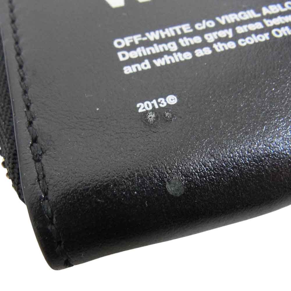 OFF-WHITE オフホワイト OMNC013E19853058 VIRGIL ABLOH ヴァージルアブロー ウォレットチェーン付き コインケース カードケース ミニ財布 ブラック系