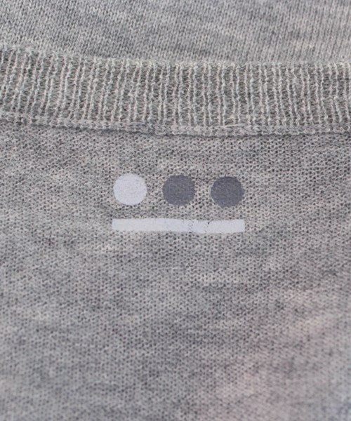 three dots スリードッツ ニット・セーター S 水色系x黒(ミックス)