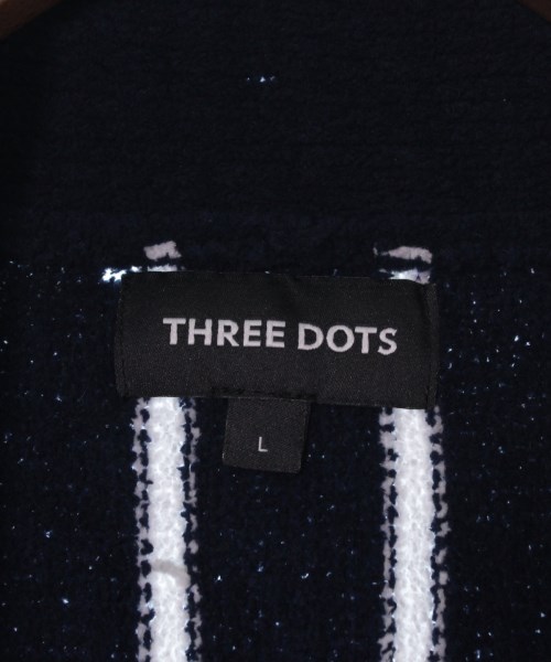 スリードッツ three dots Tシャツ・カットソー 紺x白(ストライプ) L ...