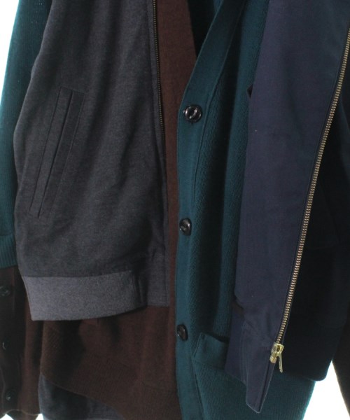 あり伸縮性kolor カラー カジュアルジャケット 1(S位) 濃紺x緑