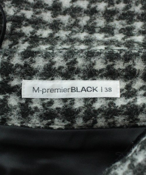 エムプルミエブラック M-premier BLACK ひざ丈スカート 黒x白(千鳥格子