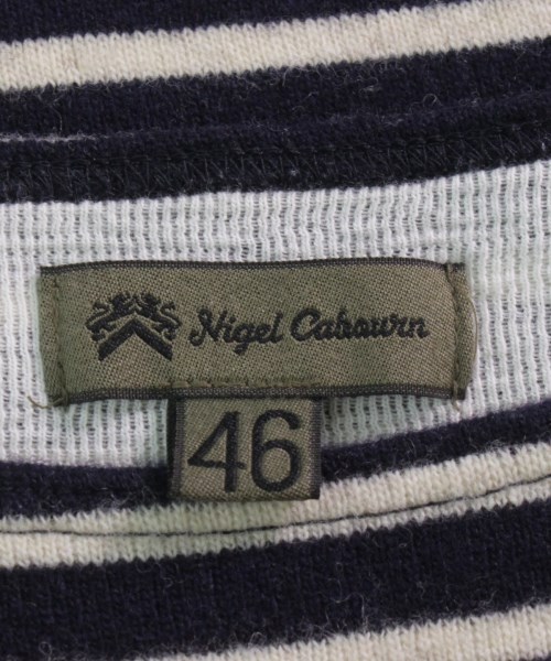ナイジェルケーボン NIGEL CABOURN ニット・セーター 紺xアイボリー