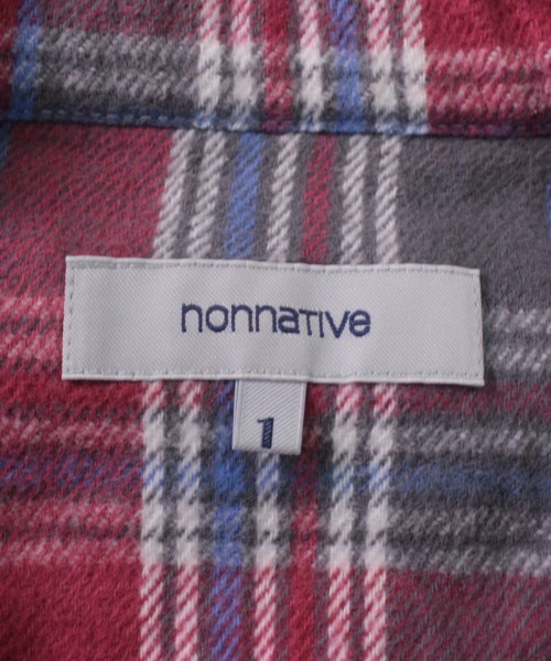 nonnative カジュアルシャツ 1(S位) 赤xグレー(チェック)なし伸縮性