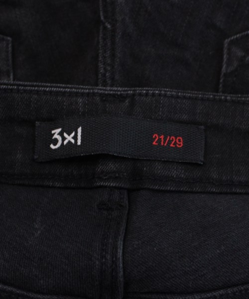 スリーバイワン 3×1 デニムパンツ 黒 27(M位)【古着】 【中古】｜3×1