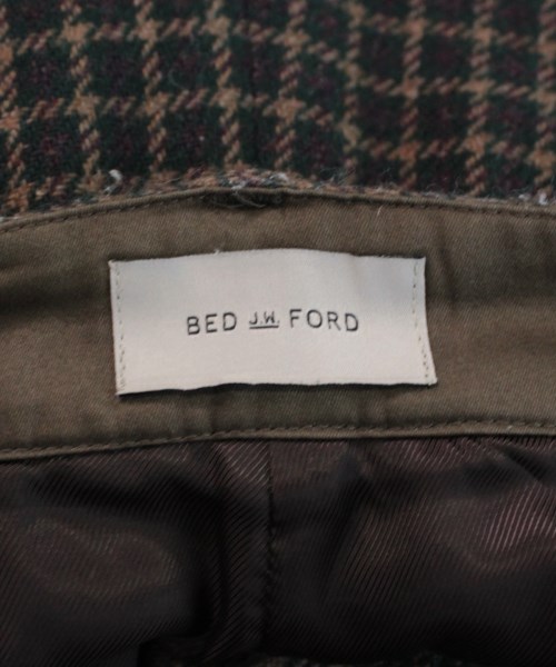 ベッドフォード BED J.W. FORD スラックス 緑xベージュx茶(チェック) 1