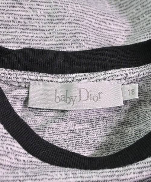 ベイビーディオール baby Dior Tシャツ・カットソー グレーx白