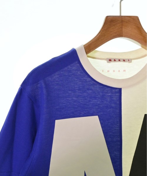 MARNI マルニ Tシャツ・カットソー 10 ベージュx青x黒