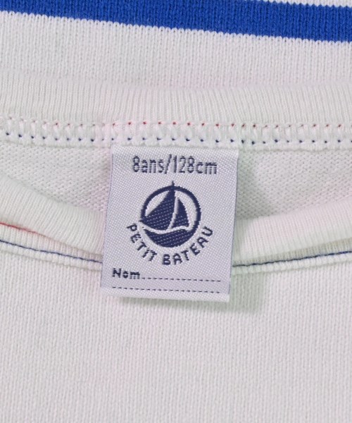 プチバトー PETIT BATEAU Tシャツ・カットソー 白x青x赤(ボーダー) 128【古着】 【中古】 PETIT BATEAU  USED/古着（Tシャツ/カットソー）｜PETIT BATEAUのUSED/古着通販サイト SMASELL（スマセル）