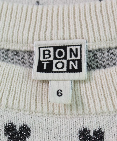 ボントン BONTON ニット 白x黒系(ハート柄) 6【古着】 【中古】 BONTON