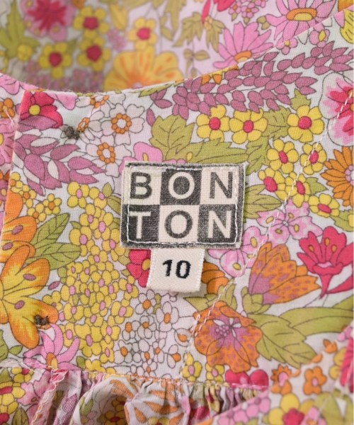 ボントン BONTON シャツ ピンクx白x緑等(花柄) 10【古着】 【中古