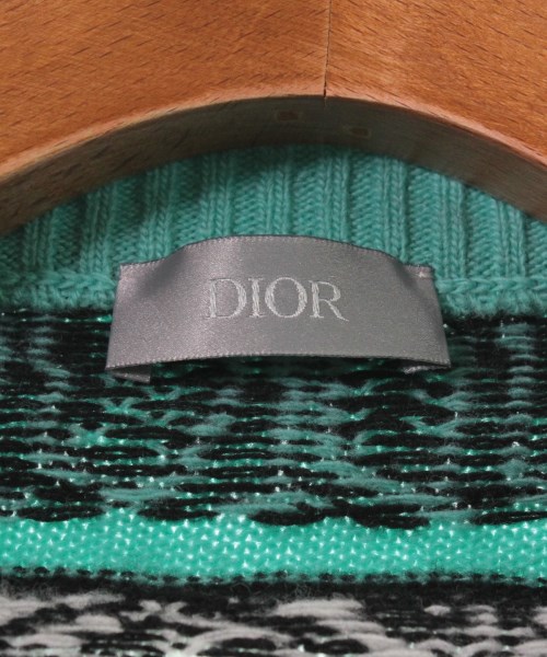 ディオールオム Dior Homme ニット・セーター 緑x白等(総柄) XS【古着