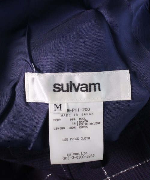 サルバム sulvam パンツ（その他） 紺xシルバー(チェック) M【古着