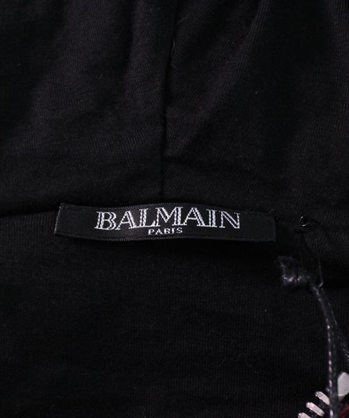 バルマン BALMAIN パーカー 赤x黒(総柄) 140【古着】 【中古】 BALMAIN
