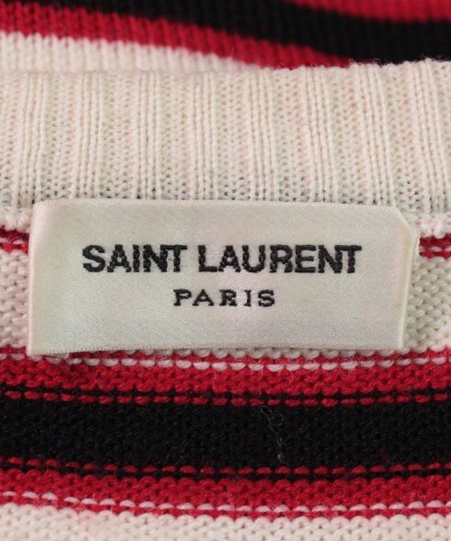 サンローラン パリ Saint Laurent Paris ニット・セーター 赤x黒x白系 ...