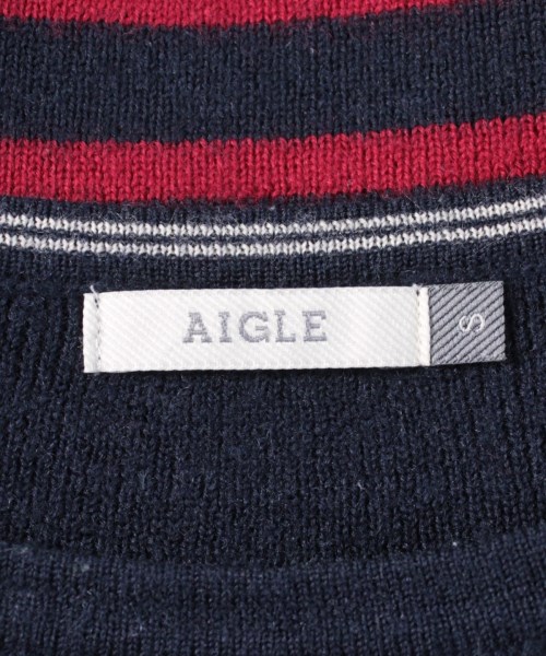 エーグル AIGLE ニット・セーター 紺x赤(ボーダー) S【古着】 【中古