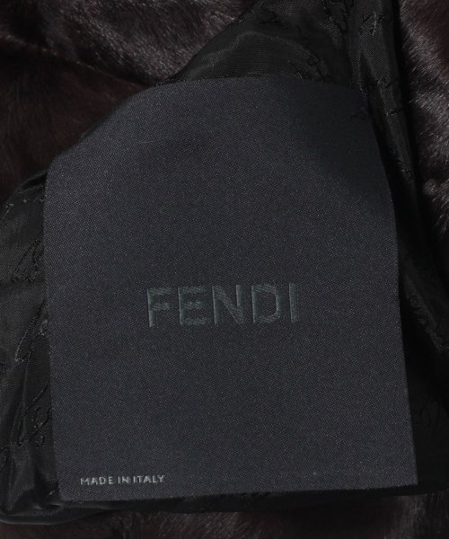 フェンディ FENDI ダウンジャケット/ダウンベスト 茶 42(M位)【古着