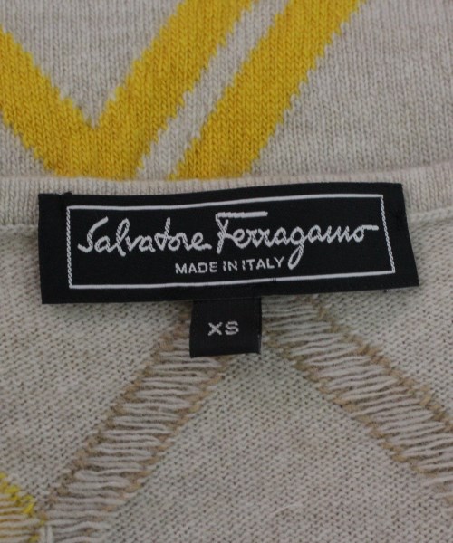 サルバトーレフェラガモ Salvatore Ferragamo ベスト ベージュx黄